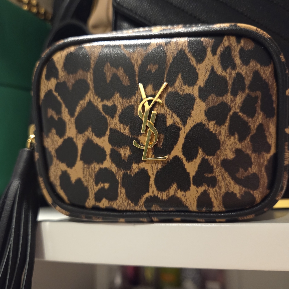 Yves Saint Laurent Leopard Print Crossbody Bag